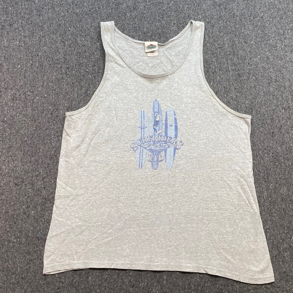 Hobie Sportswear Surfriders Ltd Tank Top Sz XL Mens Gray‎ Surf Skater Beach USA
